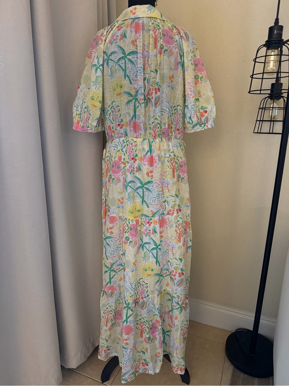 Roller Rabbit x Target Tropical Floral Tie Waist Maxi Dress Small - Picture 6 of 9